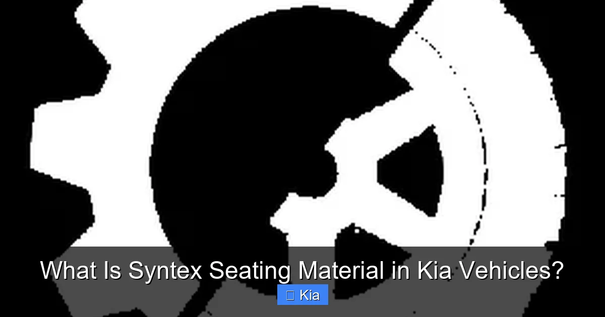 What Is Syntex Seating Material in Kia Vehicles?