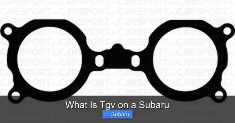 What Is Tgv on a Subaru