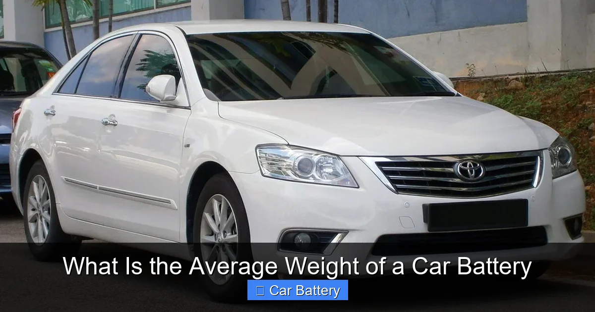 What Is the Average Weight of a Car Battery