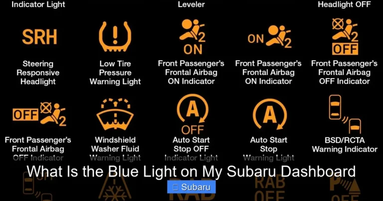 What Is the Blue Light on My Subaru Dashboard