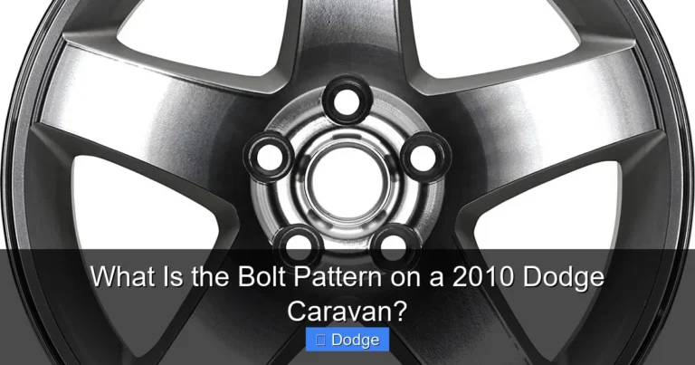 What Is the Bolt Pattern on a 2010 Dodge Caravan?