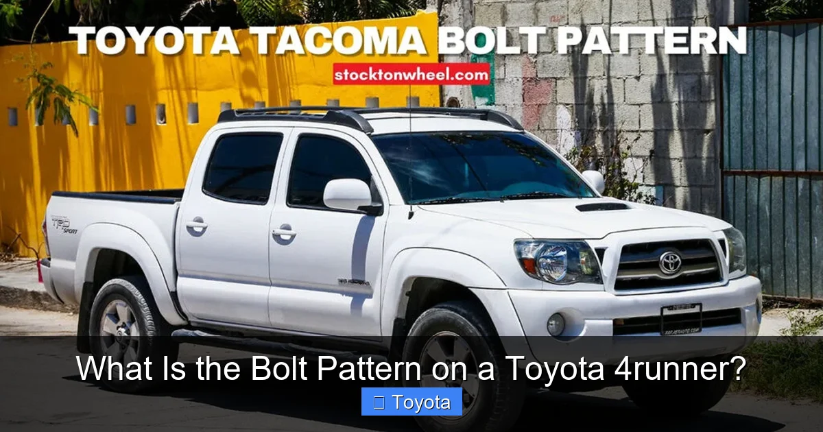 What Is the Bolt Pattern on a Toyota 4runner?
