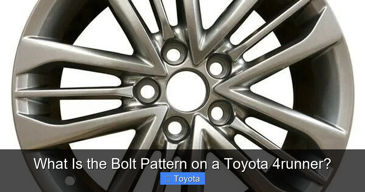What Is the Bolt Pattern on a Toyota 4runner?