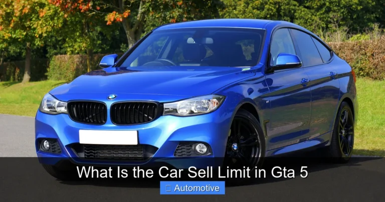 What Is the Car Sell Limit in Gta 5