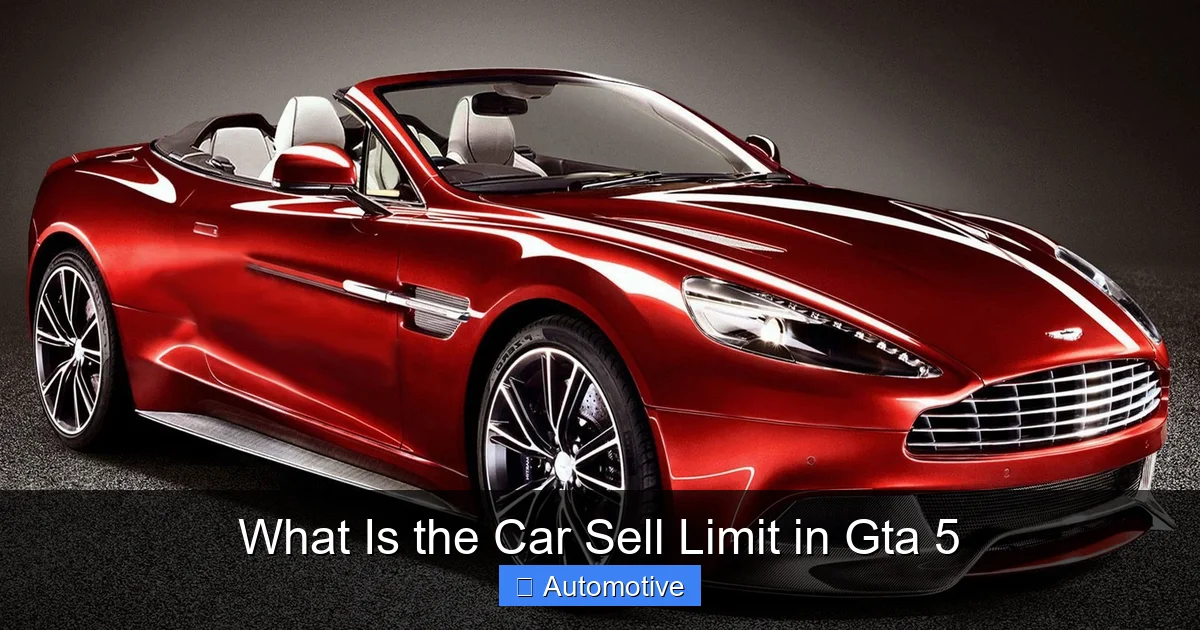 What Is the Car Sell Limit in Gta 5