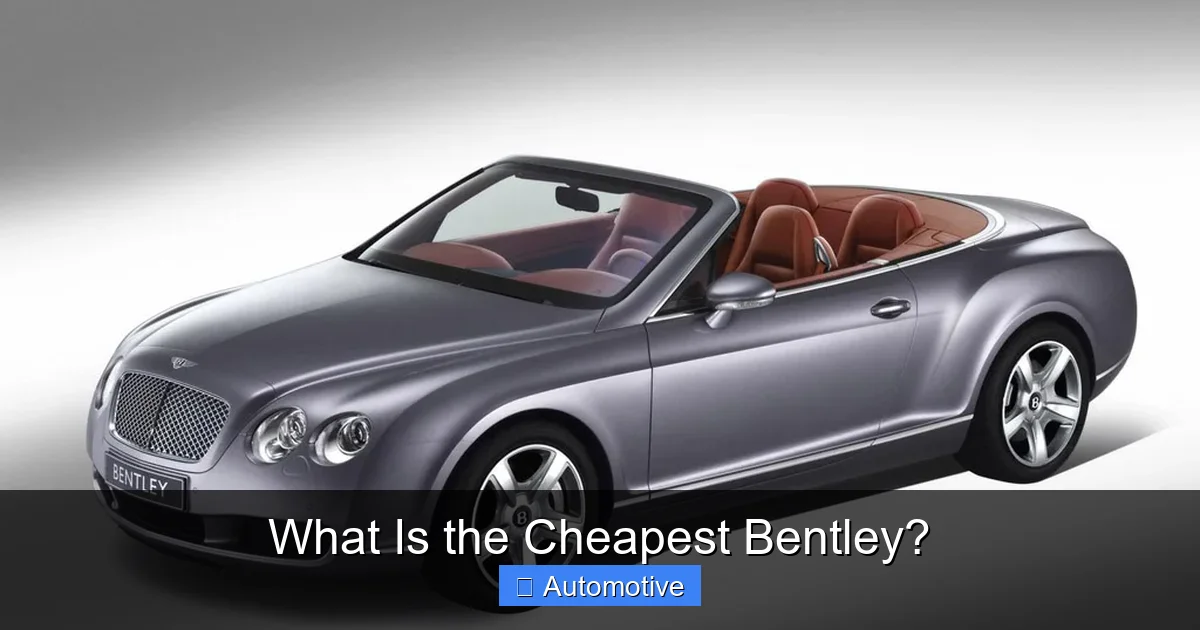What Is the Cheapest Bentley?