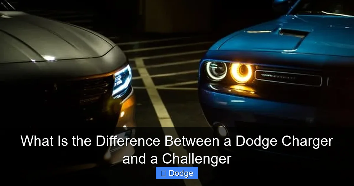 What Is the Difference Between a Dodge Charger and a Challenger