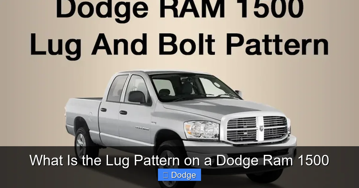 What Is the Lug Pattern on a Dodge Ram 1500