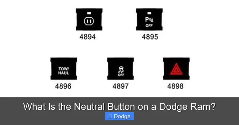 What Is the Neutral Button on a Dodge Ram?