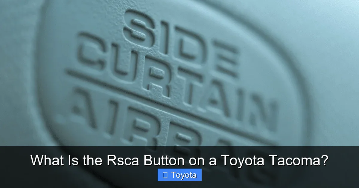 Tabel Rsca What Is the Rsca Button on a Toyota Tacoma?