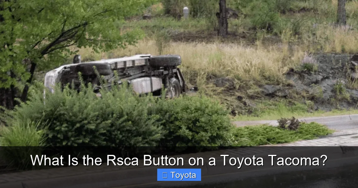 What Is the Rsca Button on a Toyota Tacoma?