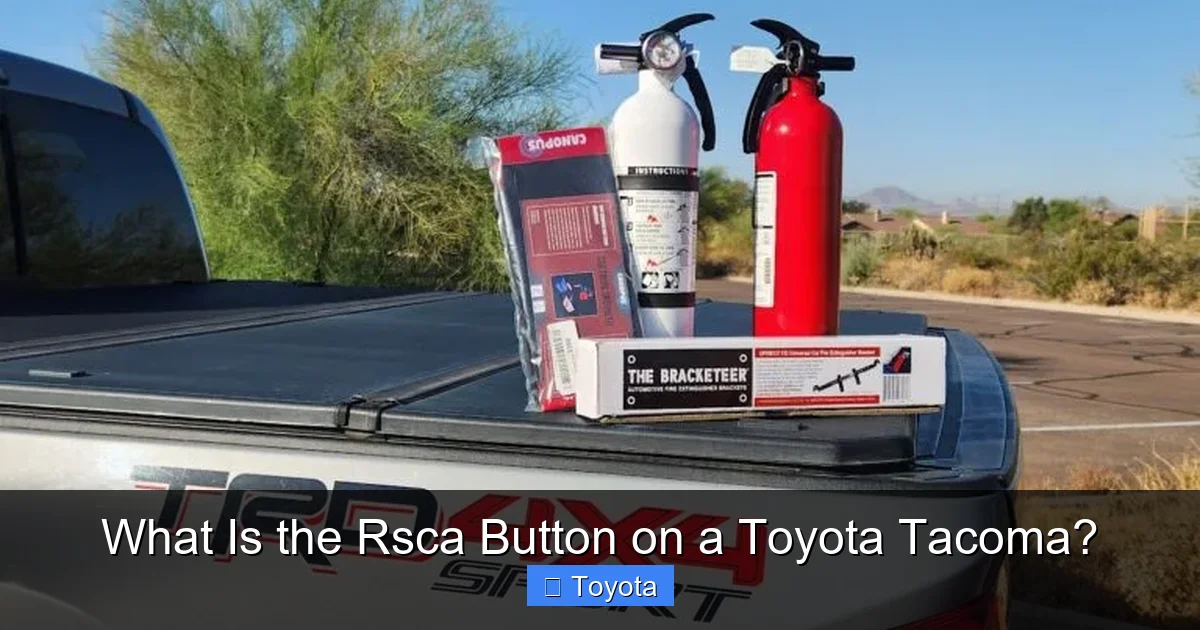 What Is the Rsca Button on a Toyota Tacoma?
