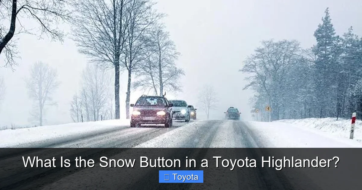 What Is the Snow Button in a Toyota Highlander?