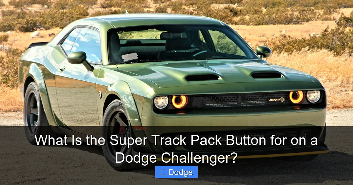 What Is the Super Track Pack Button for on a Dodge Challenger?
