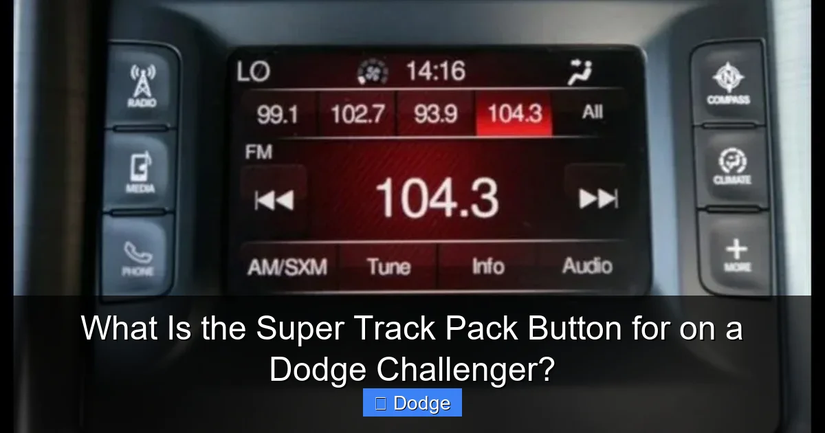 What Is the Super Track Pack Button for on a Dodge Challenger?
