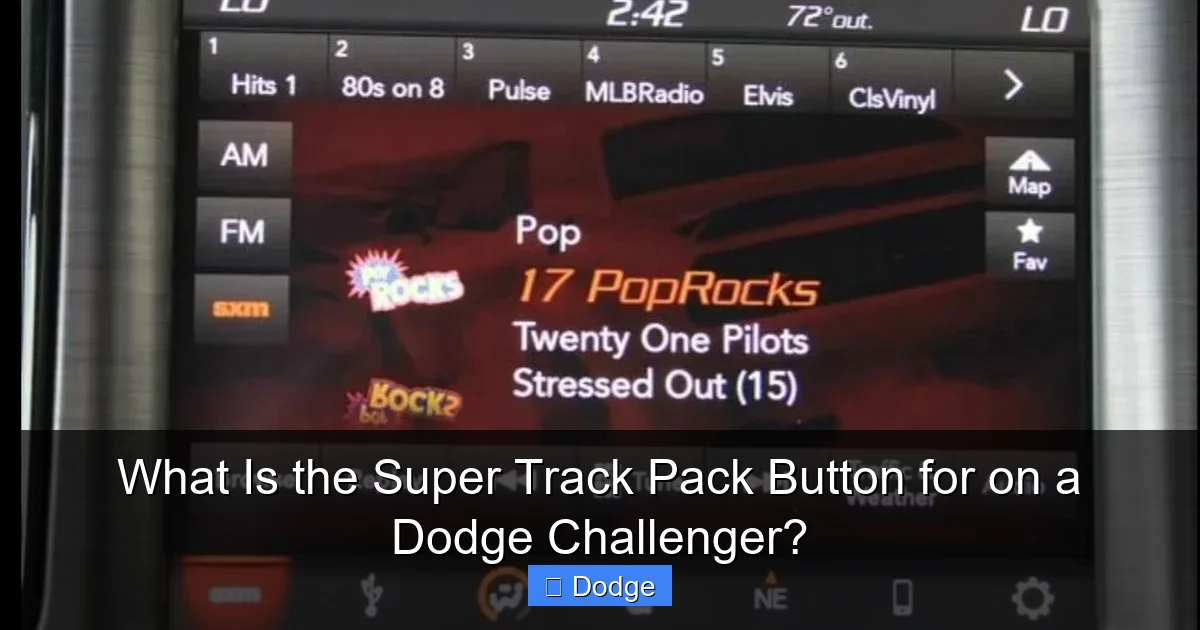 What Is the Super Track Pack Button for on a Dodge Challenger?