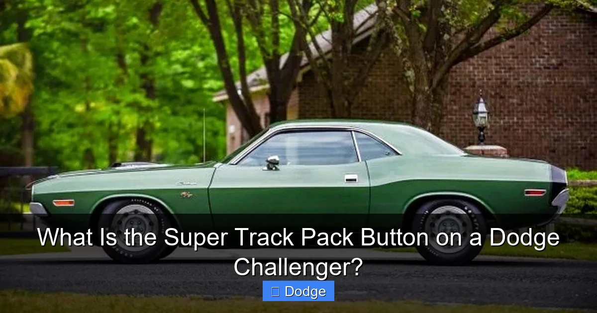 What Is the Super Track Pack Button on a Dodge Challenger?