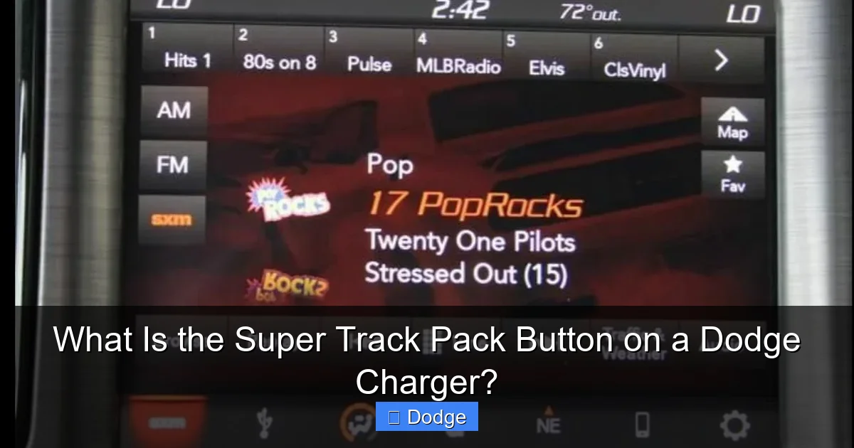 What Is the Super Track Pack Button on a Dodge Charger?
