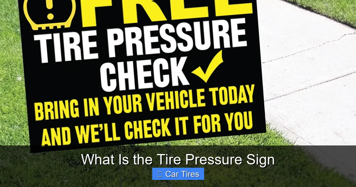 What Is the Tire Pressure Sign