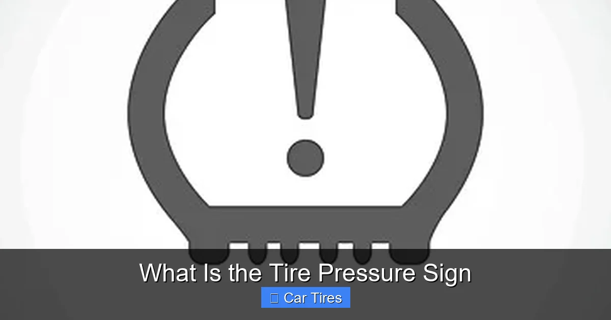 What Is the Tire Pressure Sign