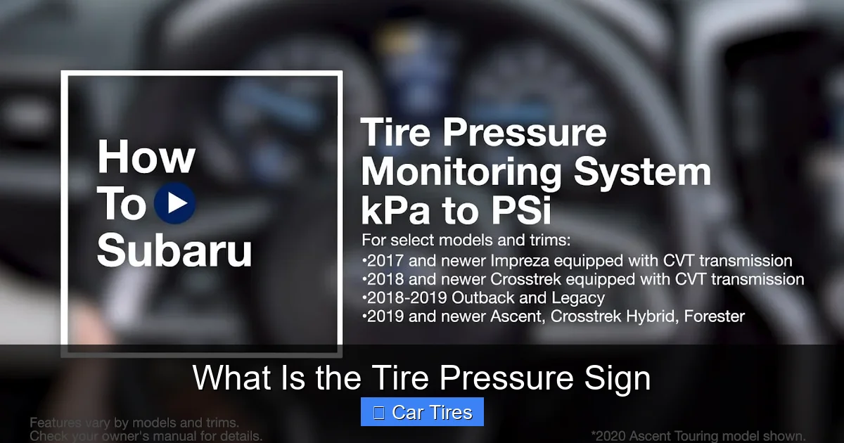 What Is the Tire Pressure Sign