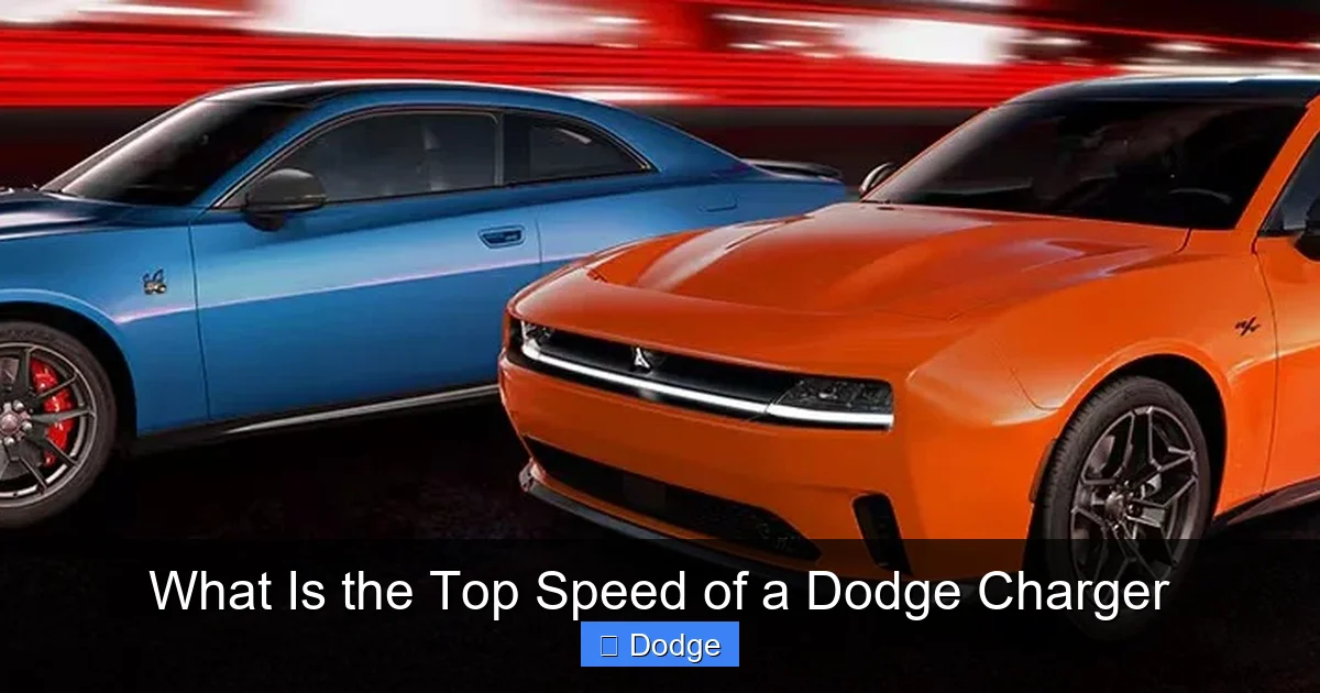 What Is the Top Speed of a Dodge Charger