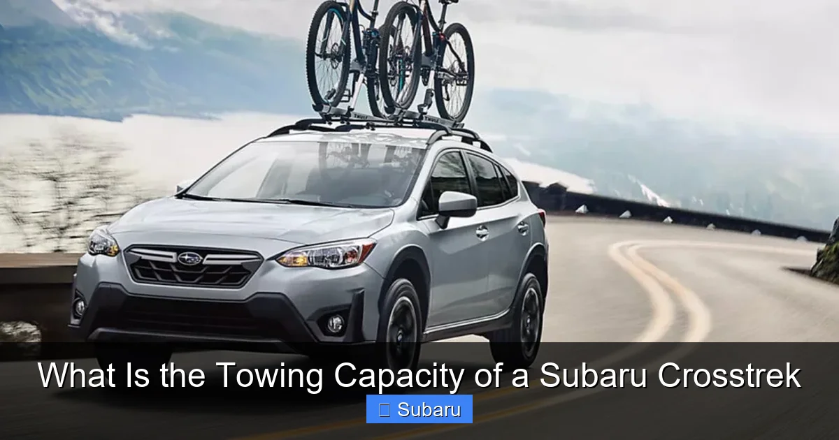 What Is the Towing Capacity of a Subaru Crosstrek