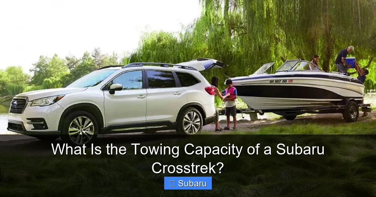 What Is the Towing Capacity of a Subaru Crosstrek?