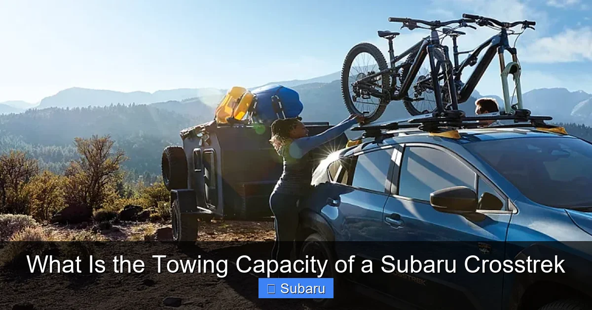 What Is the Towing Capacity of a Subaru Crosstrek