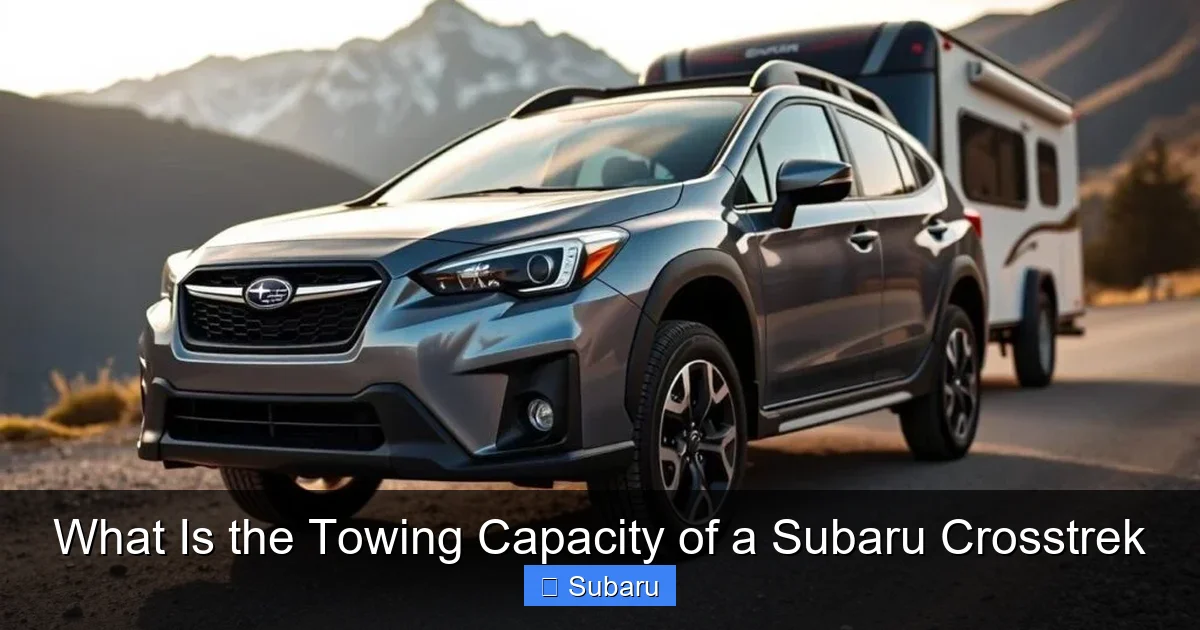 What Is the Towing Capacity of a Subaru Crosstrek