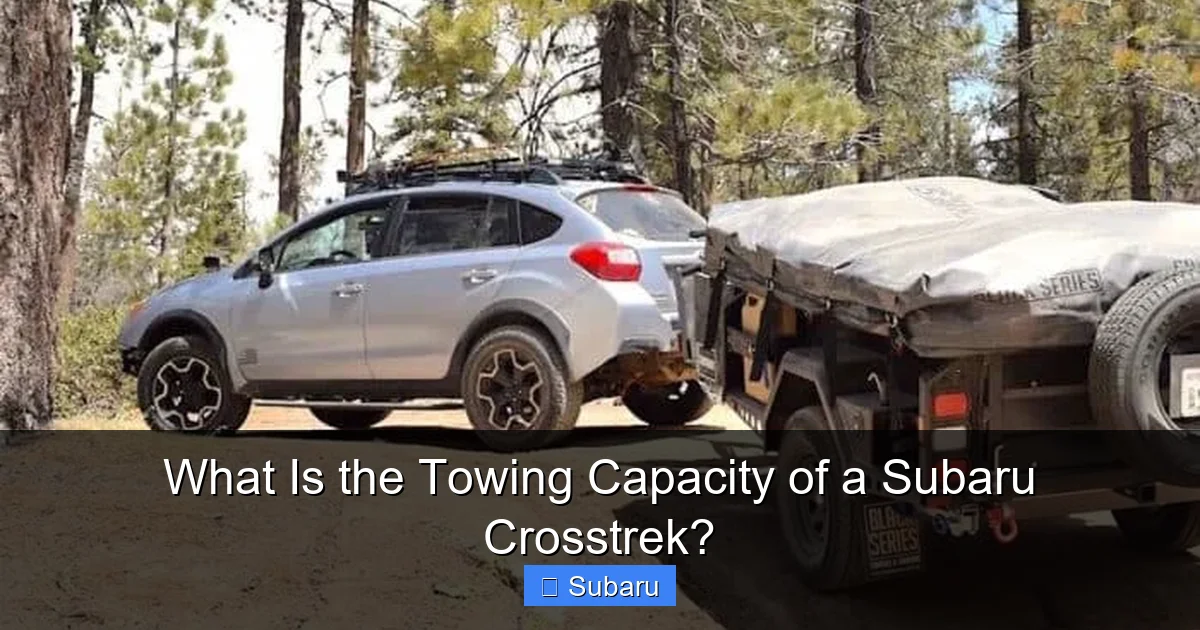 What Is the Towing Capacity of a Subaru Crosstrek?