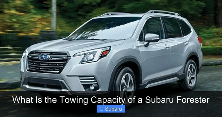 What Is the Towing Capacity of a Subaru Forester