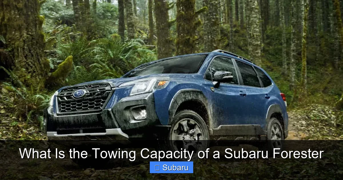 What Is the Towing Capacity of a Subaru Forester