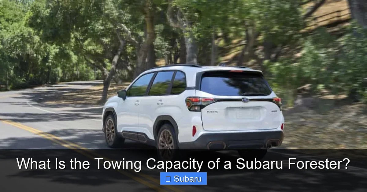 What Is the Towing Capacity of a Subaru Forester?