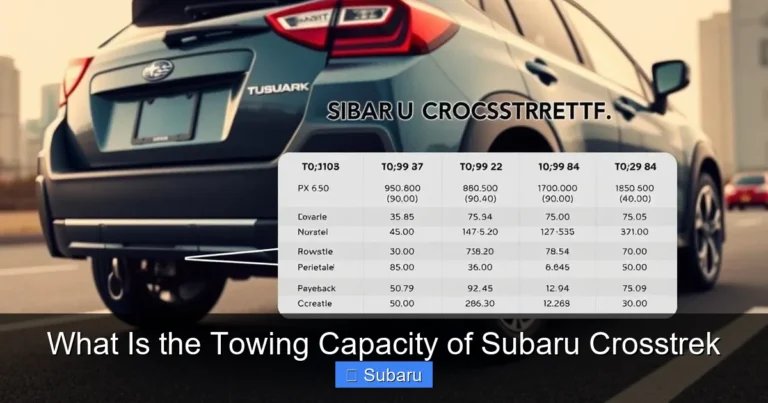 What Is the Towing Capacity of Subaru Crosstrek