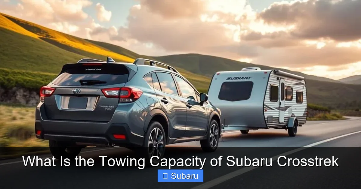 What Is the Towing Capacity of Subaru Crosstrek