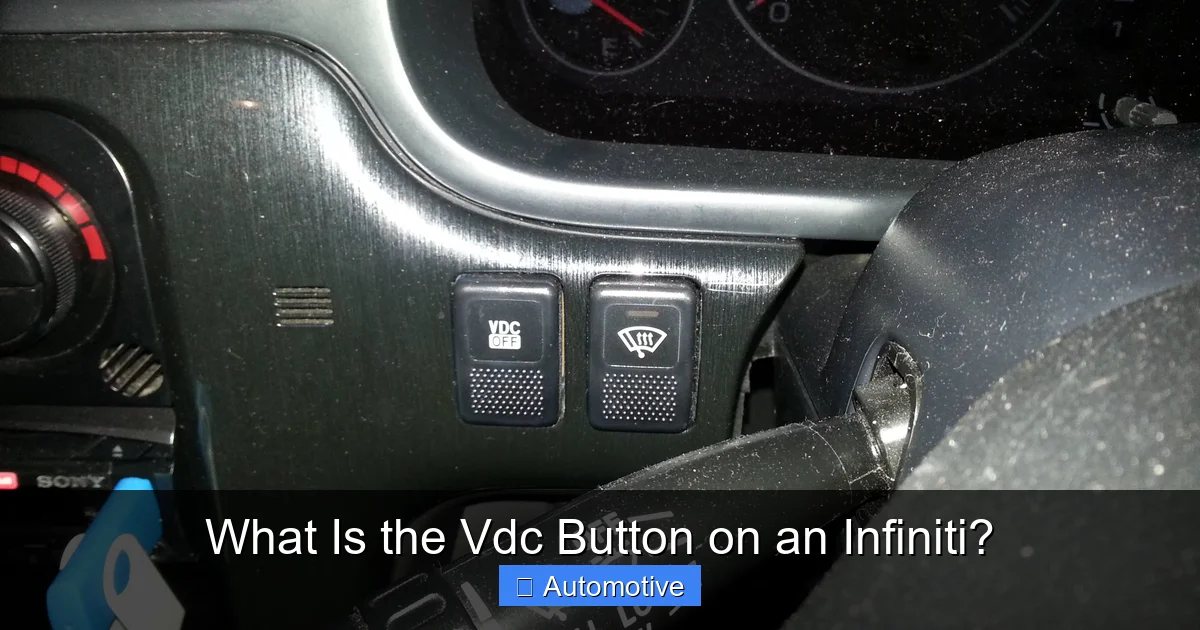 Vdc System What Is the Vdc Button on an Infiniti?