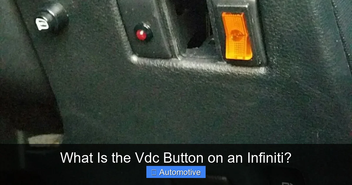 What Is the Vdc Button on an Infiniti?
