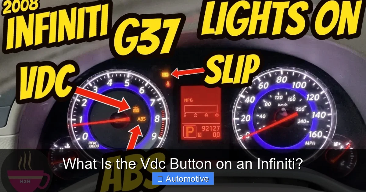What Is the Vdc Button on an Infiniti?