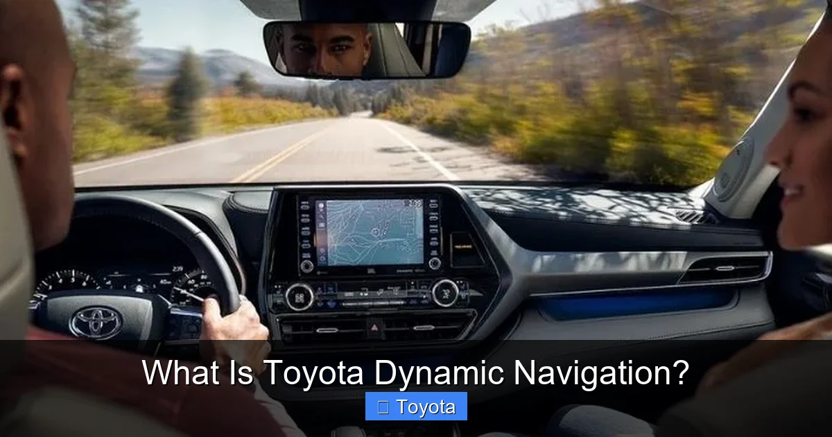 What Is Toyota Dynamic Navigation?