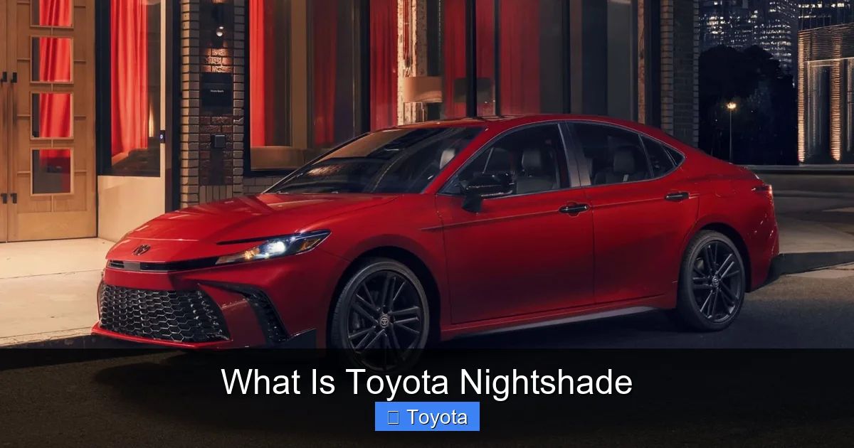 What Is Toyota Nightshade