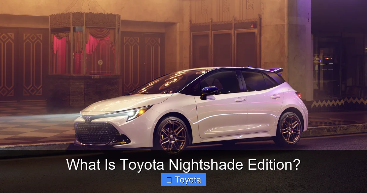 What Is Toyota Nightshade Edition?