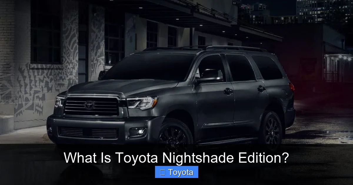 What Is Toyota Nightshade Edition?