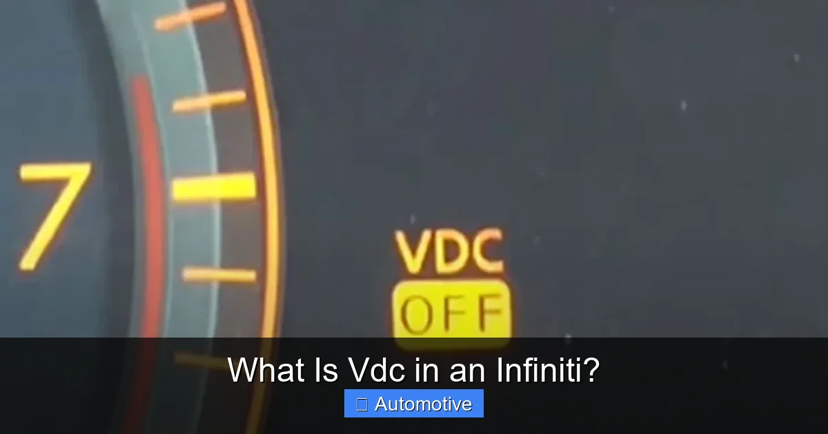 What Is Vdc in an Infiniti?