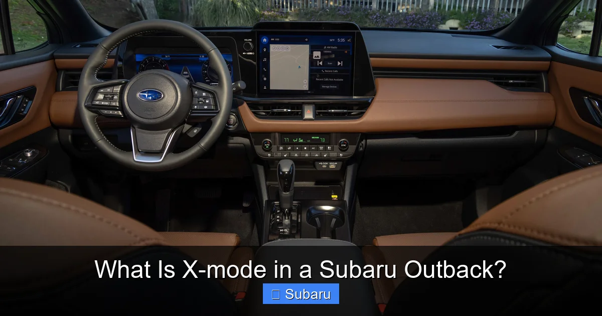 What Is X-mode in a Subaru Outback?