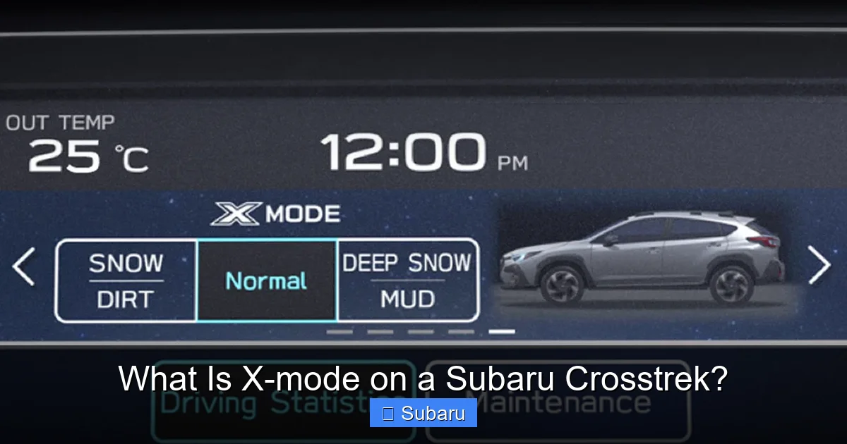 What Is X-mode on a Subaru Crosstrek?