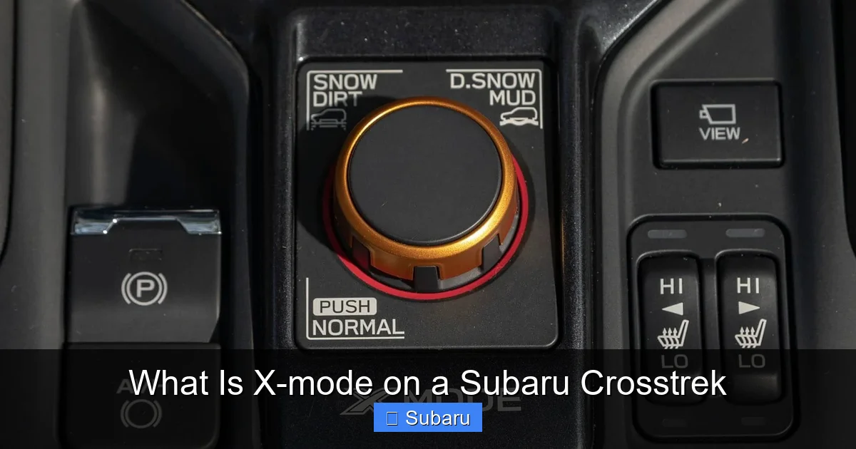 What Is X-mode on a Subaru Crosstrek
