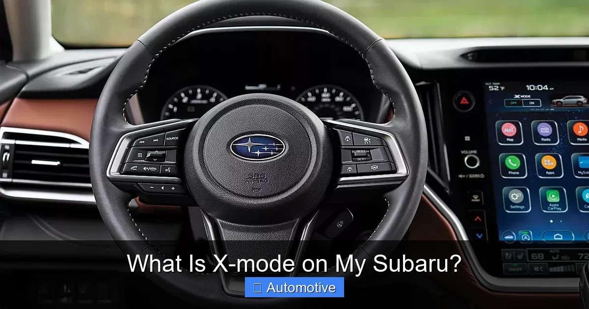 What Is X-mode on My Subaru?