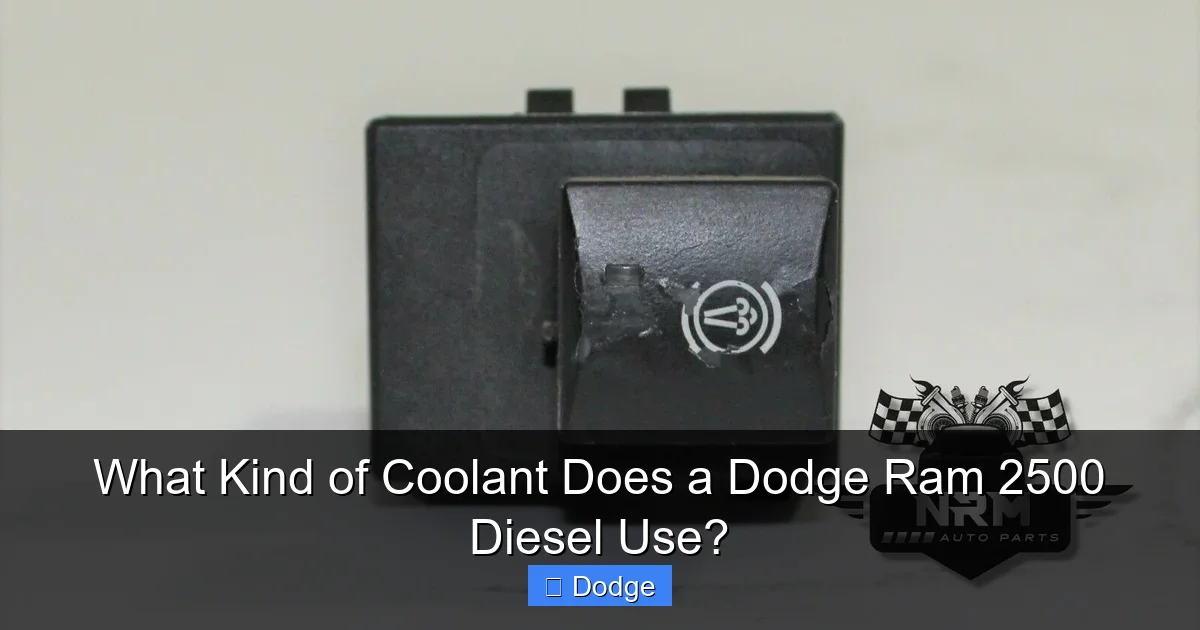 What Kind of Coolant Does a Dodge Ram 2500 Diesel Use?