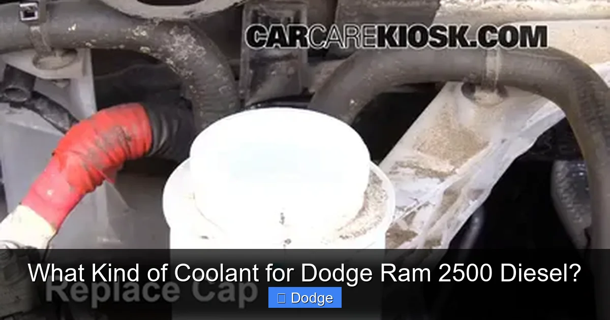 What Kind of Coolant for Dodge Ram 2500 Diesel?